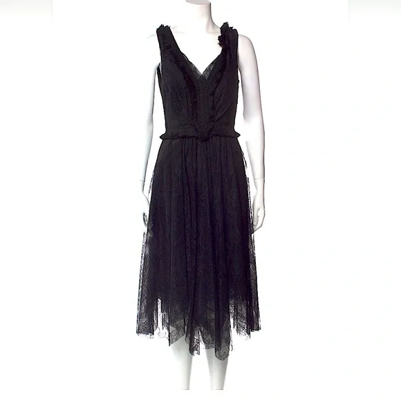 Kobi Halperin Black Lace Midi Dress - excellent condition, size XS - threedaughtersproperties.com Kobi Halperin Black Lace Midi Dress - excellent condition, size XS - threedaughtersproperties.com